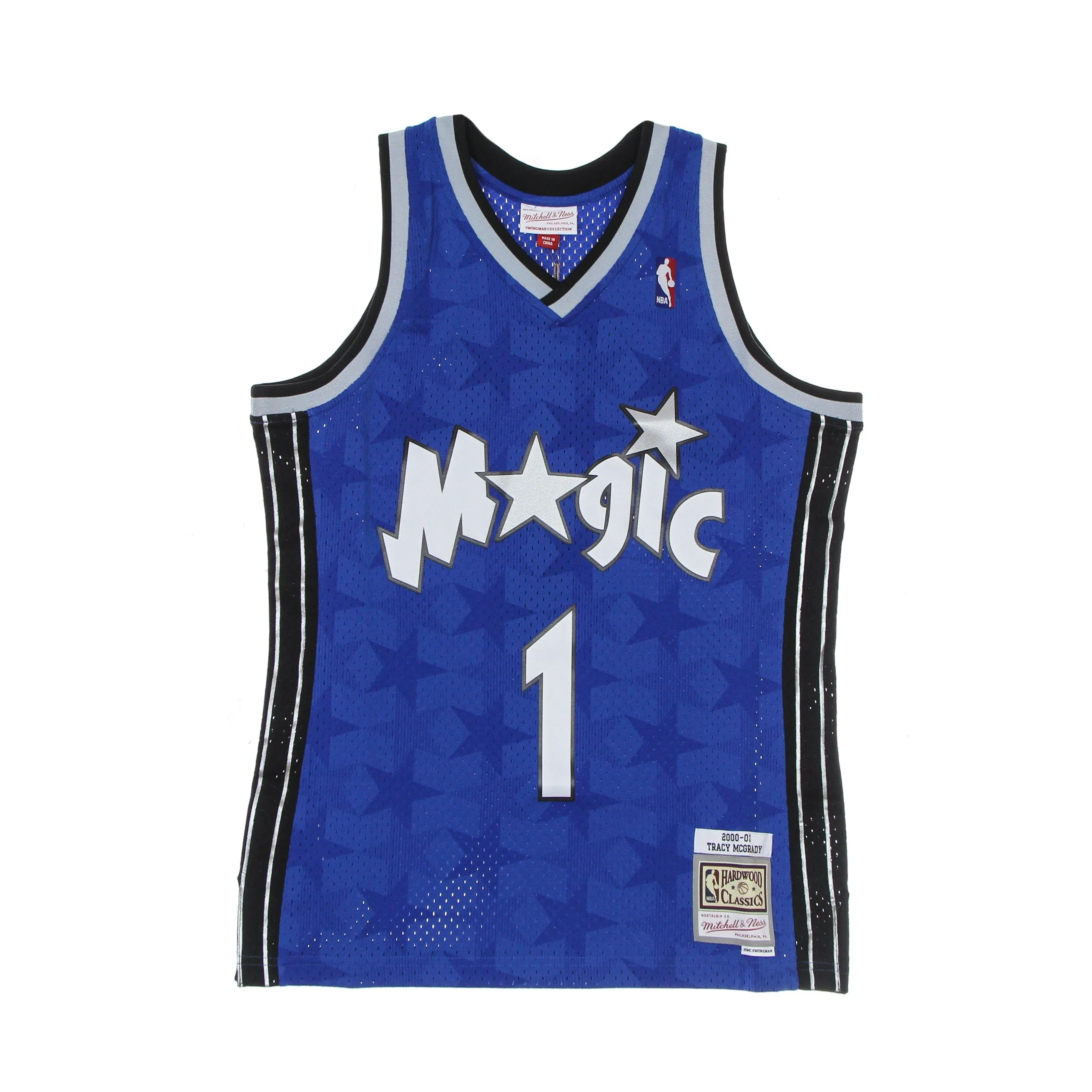 Canotta Basket Uomo Nba Swingman Jersey Hardwood Classics No 1 Tracy Mcgrady 2000-01 Orlmag Road Royal