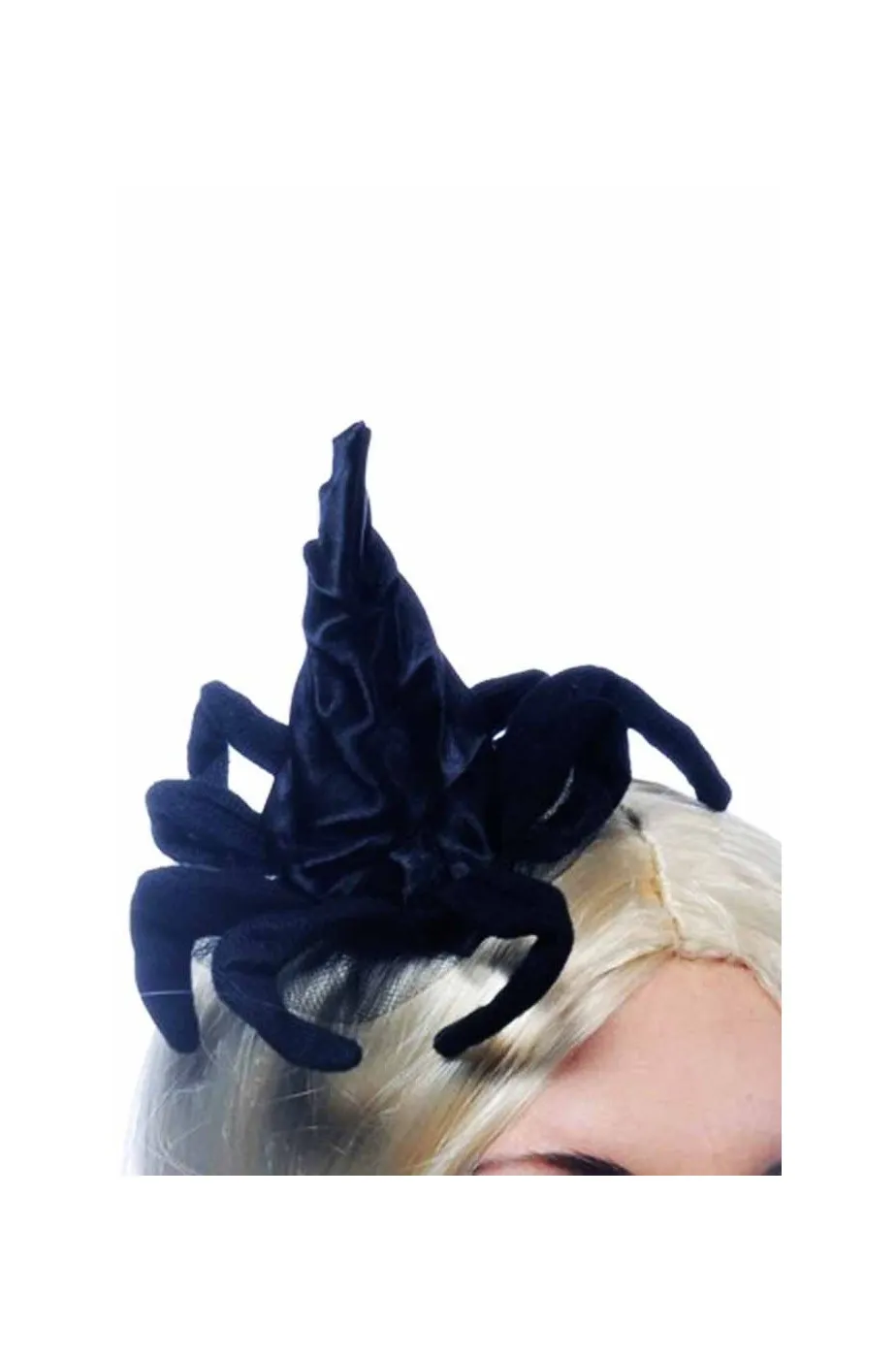 Cappello strega con cerchietto e zampe di ragno
