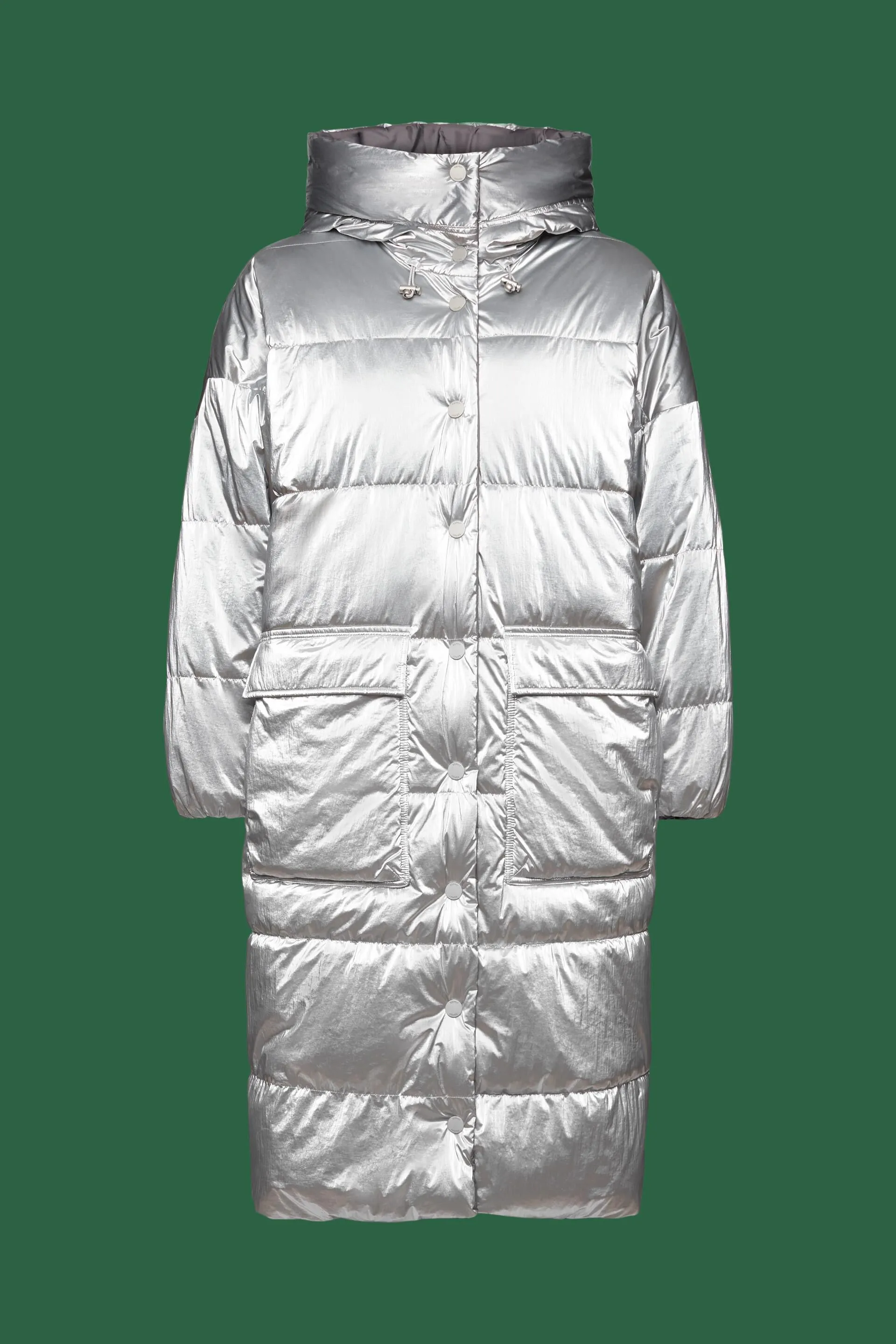 Cappotto lungo in piumino reversibile