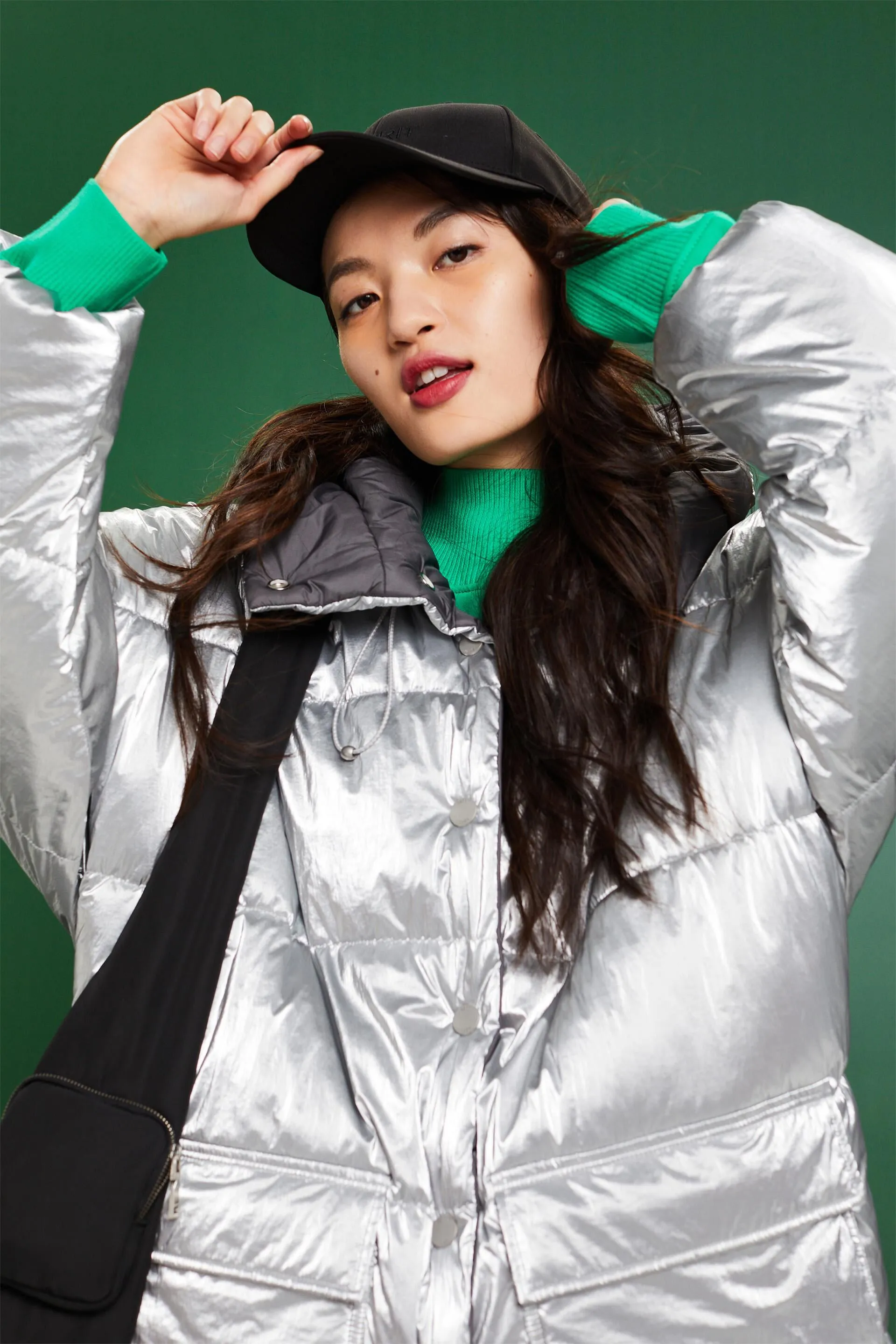 Cappotto lungo in piumino reversibile