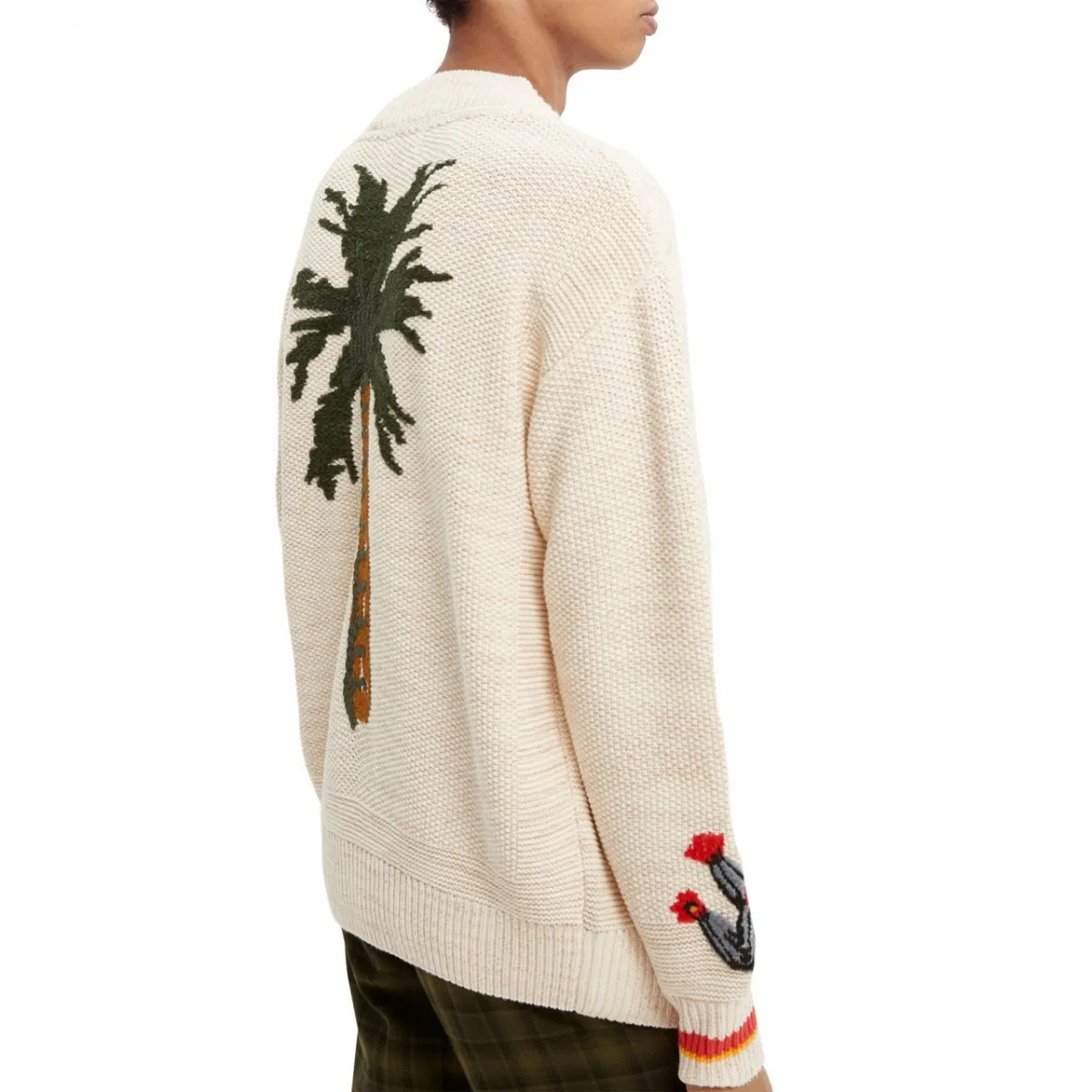 Cardigan Con Ricami, Beige