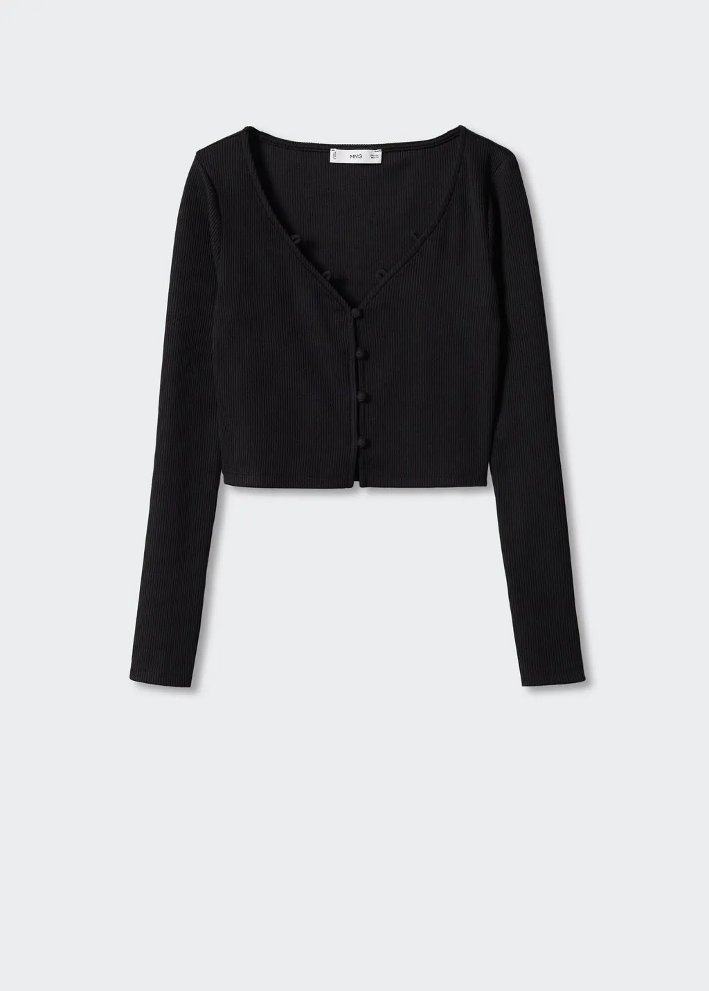 Cardigan coste bottoni