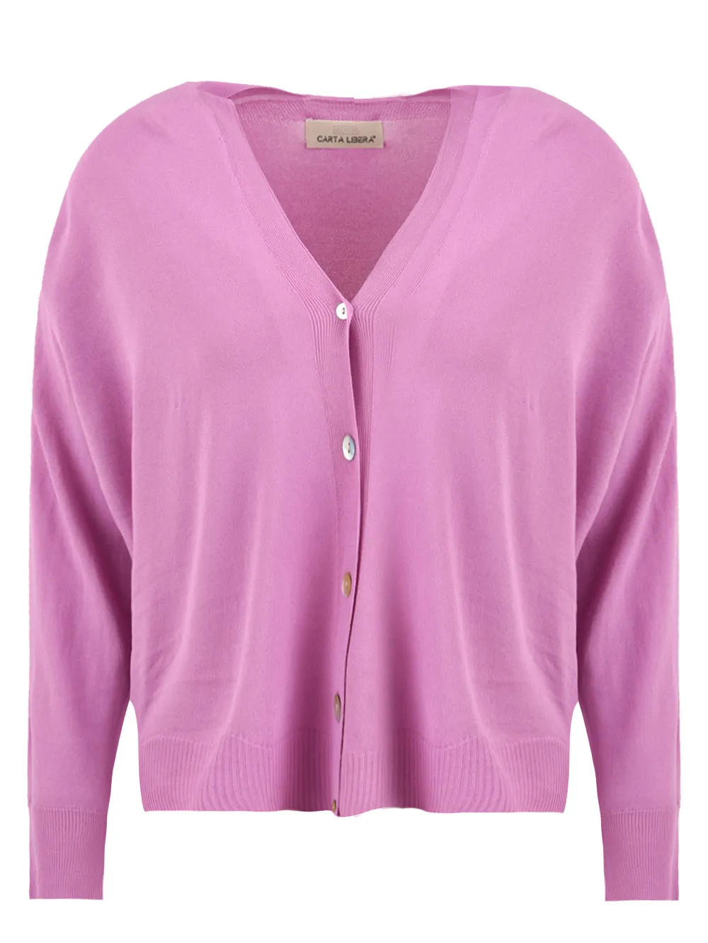 Cardigan Donna Rosa in misto viscosa