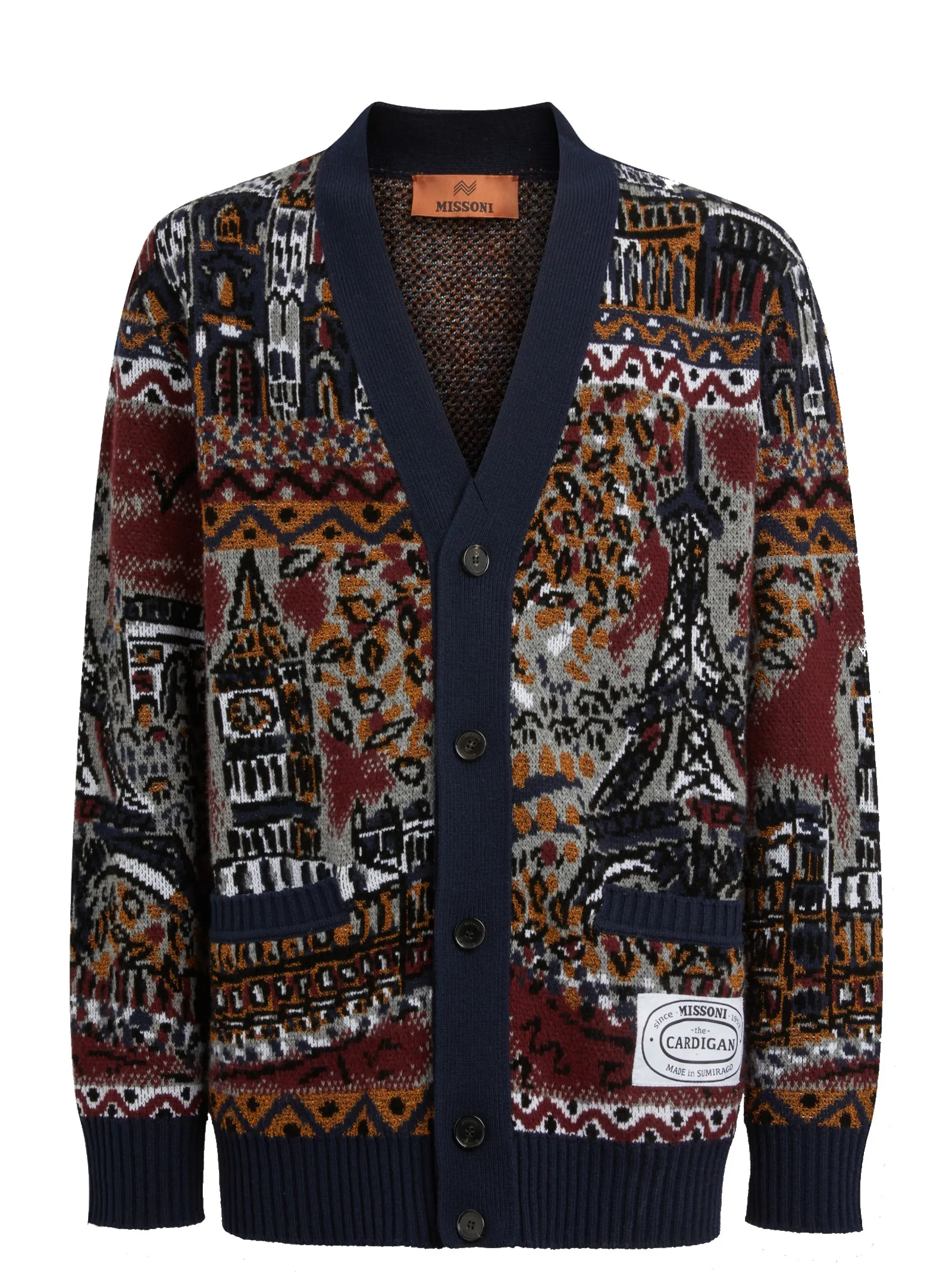 CARDIGAN JAQUARD MISSONI  UOMO US24WM0ABK038VSM9GR