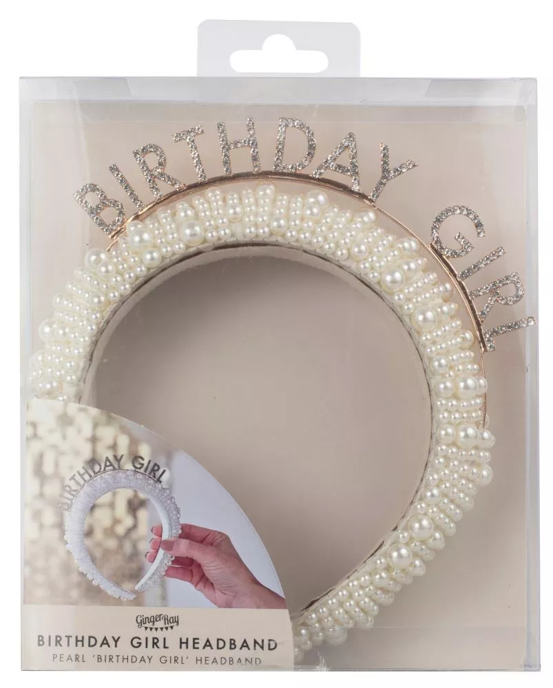 Cerchietto tempestato di perle Compleanno Ragazza