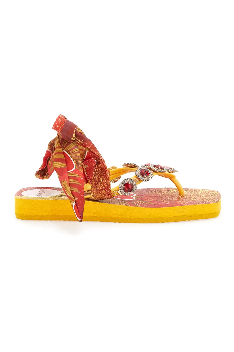Ciabatte Lace-Up Gialle-Rosse Sara Lopez 074