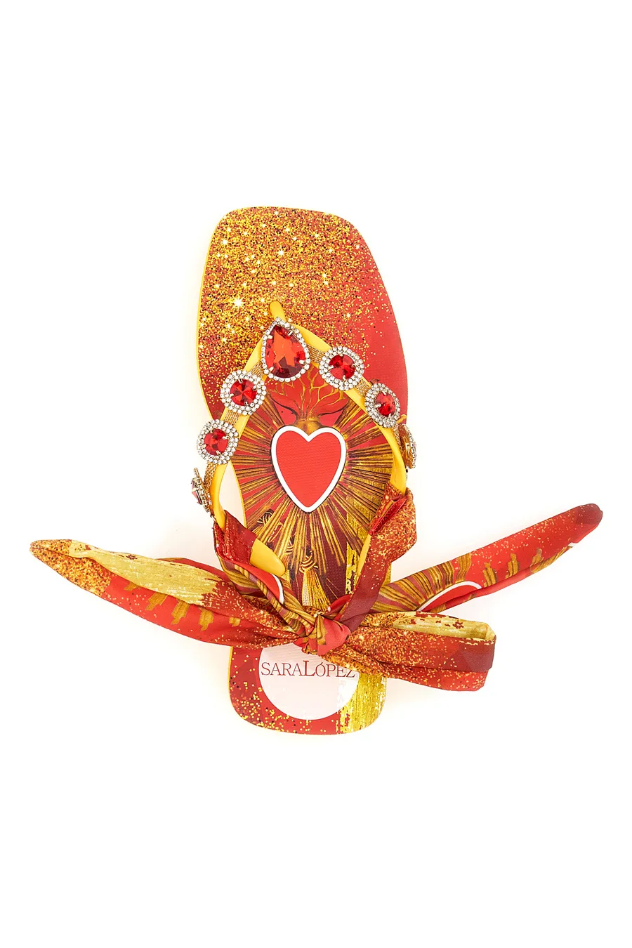 Ciabatte Lace-Up Gialle-Rosse Sara Lopez 074