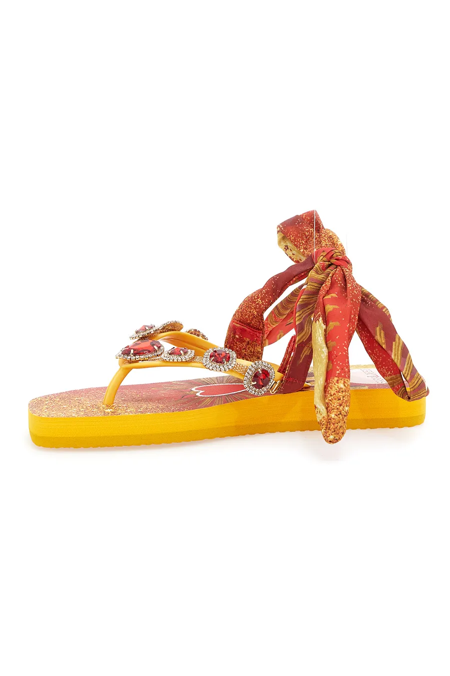 Ciabatte Lace-Up Gialle-Rosse Sara Lopez 074