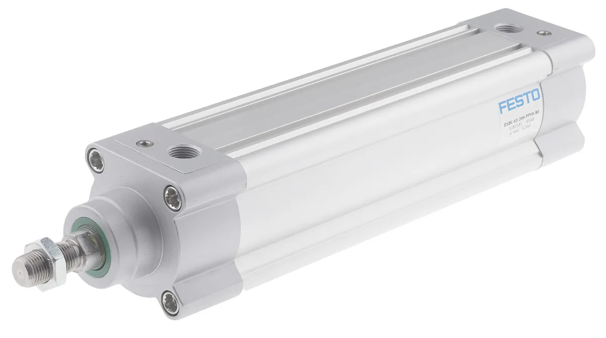 Cilindro pneumatico a stelo Festo DSBC 1383585, Doppio effetto, foro da 63mm, corsa 200mm, G 3/8, 12 bar max