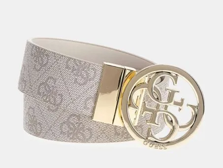 Cintura Reversibile Guess Noelle BW9062P4135 DVL Bianco Logo