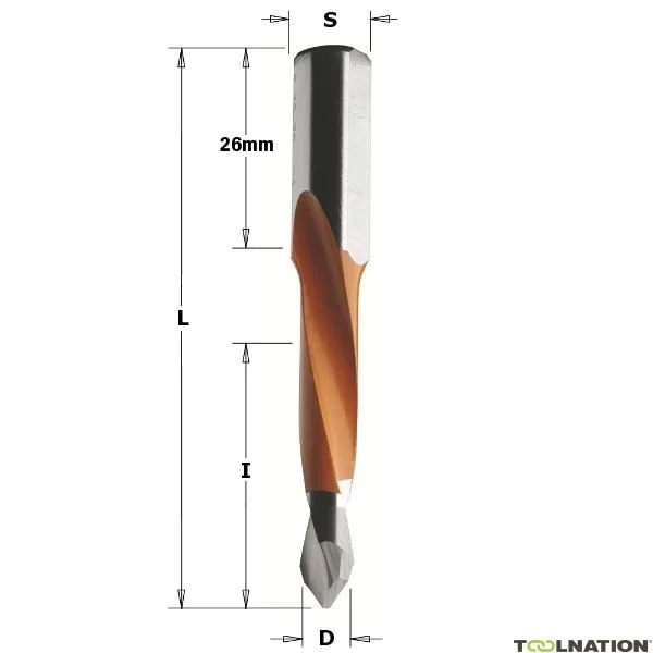 CMT 314.080.41 Trapano per tasselli HW extra fine mikrograin 8mm, gambo 10x26 destro