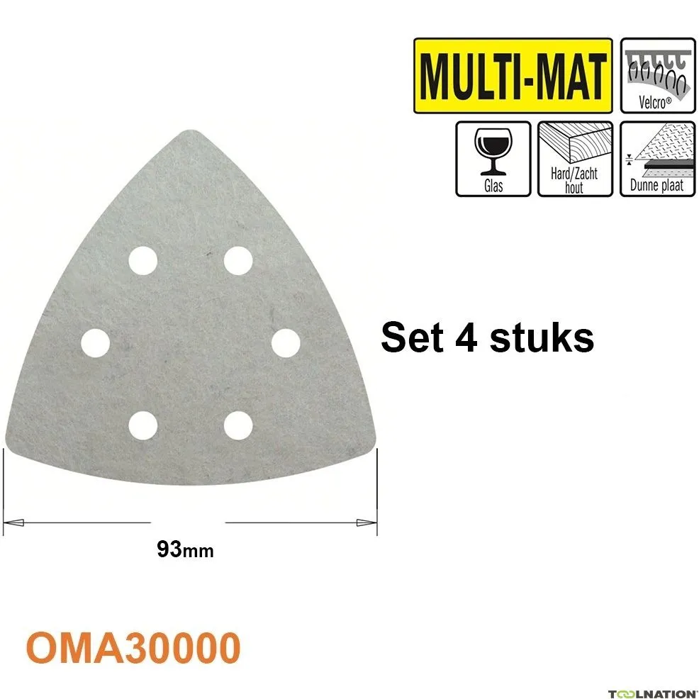 CMT OMA30000-x4 Piastra abrasiva lucida con sistema a velcro 4 pezzi