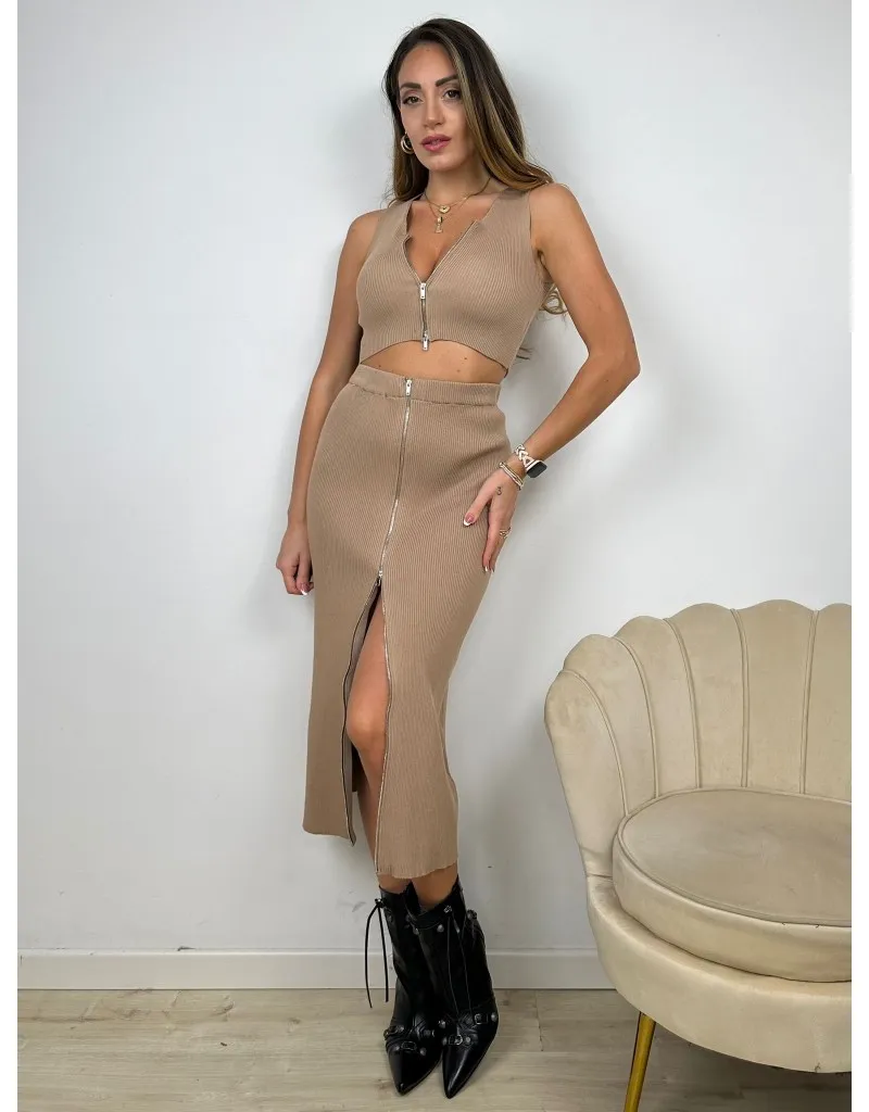 CO ORD SET KIM CAMEL