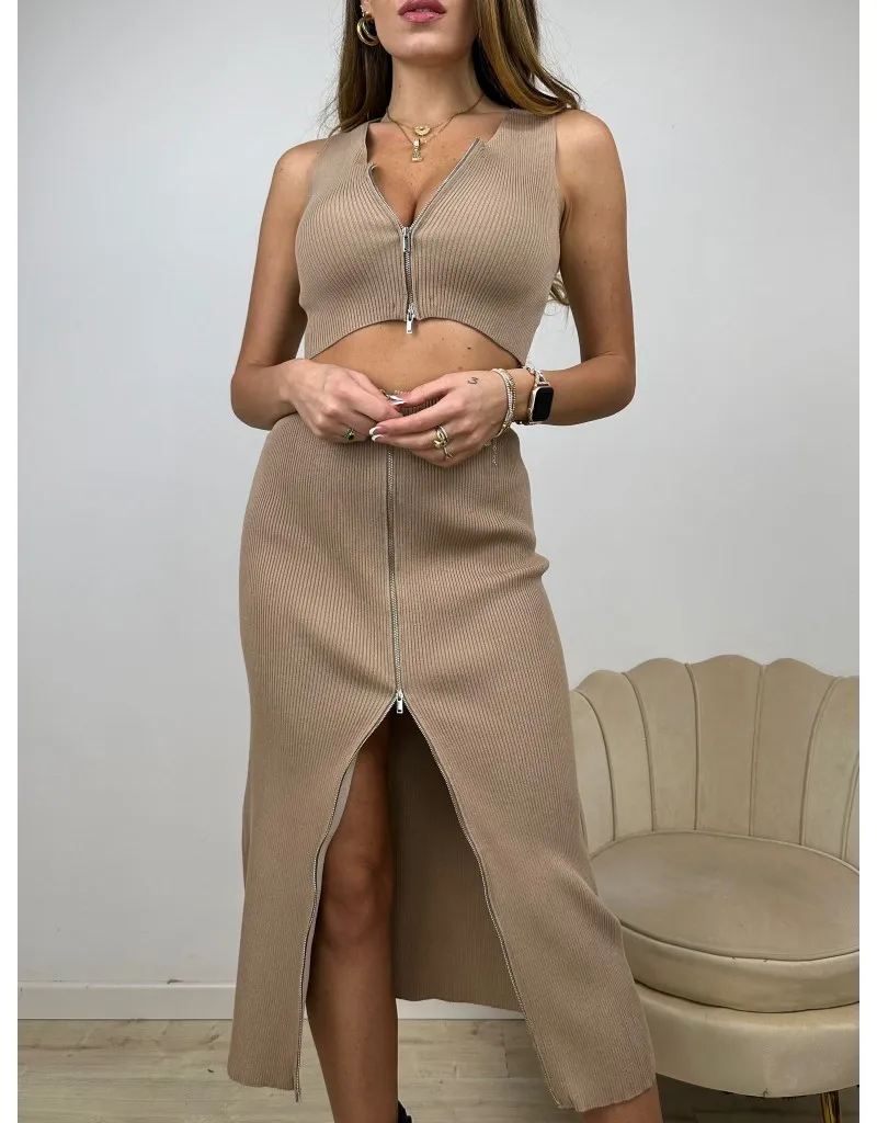 CO ORD SET KIM CAMEL