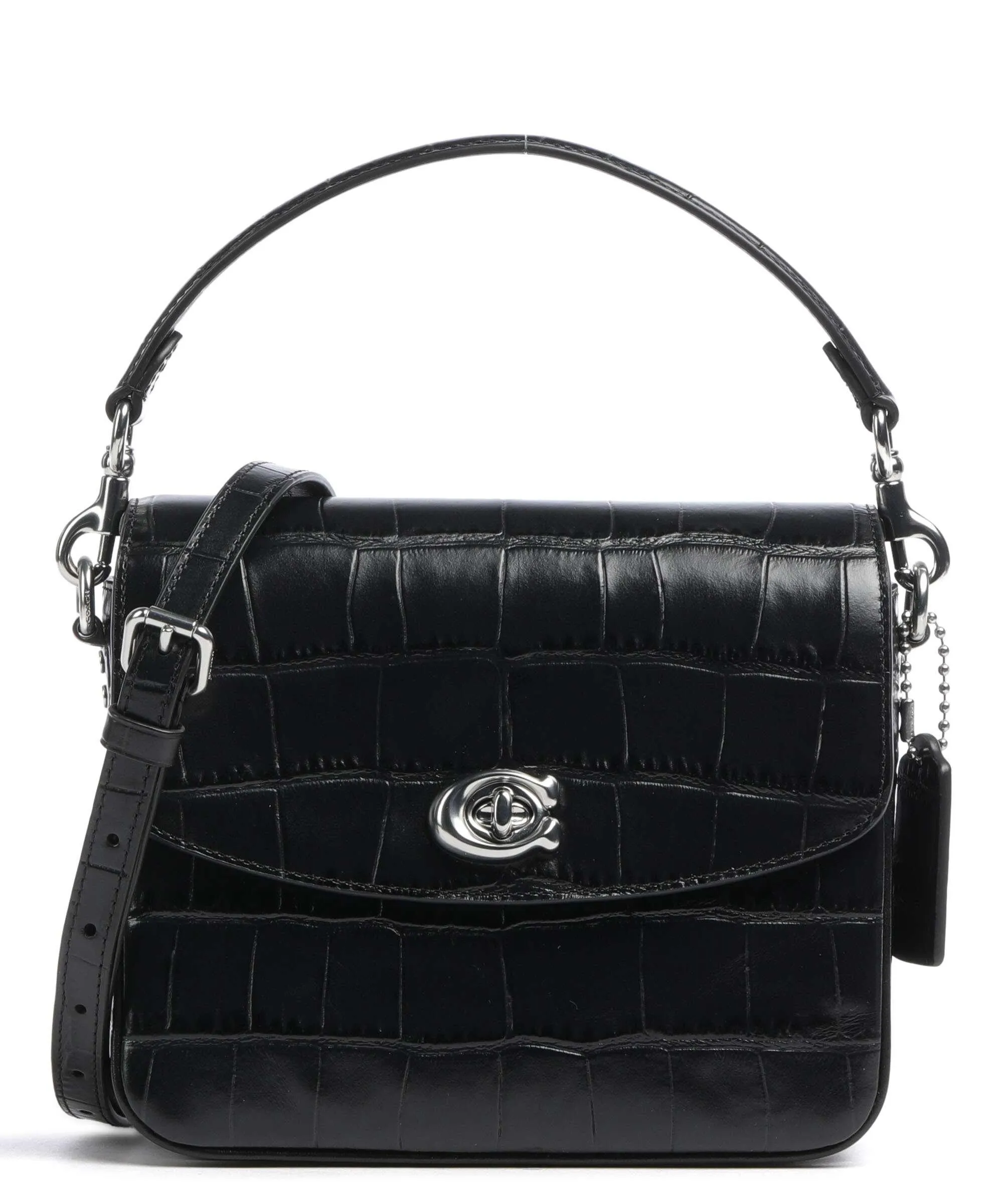  Coach Cassie 19 Borsa a mano pelle in rilievo nero  