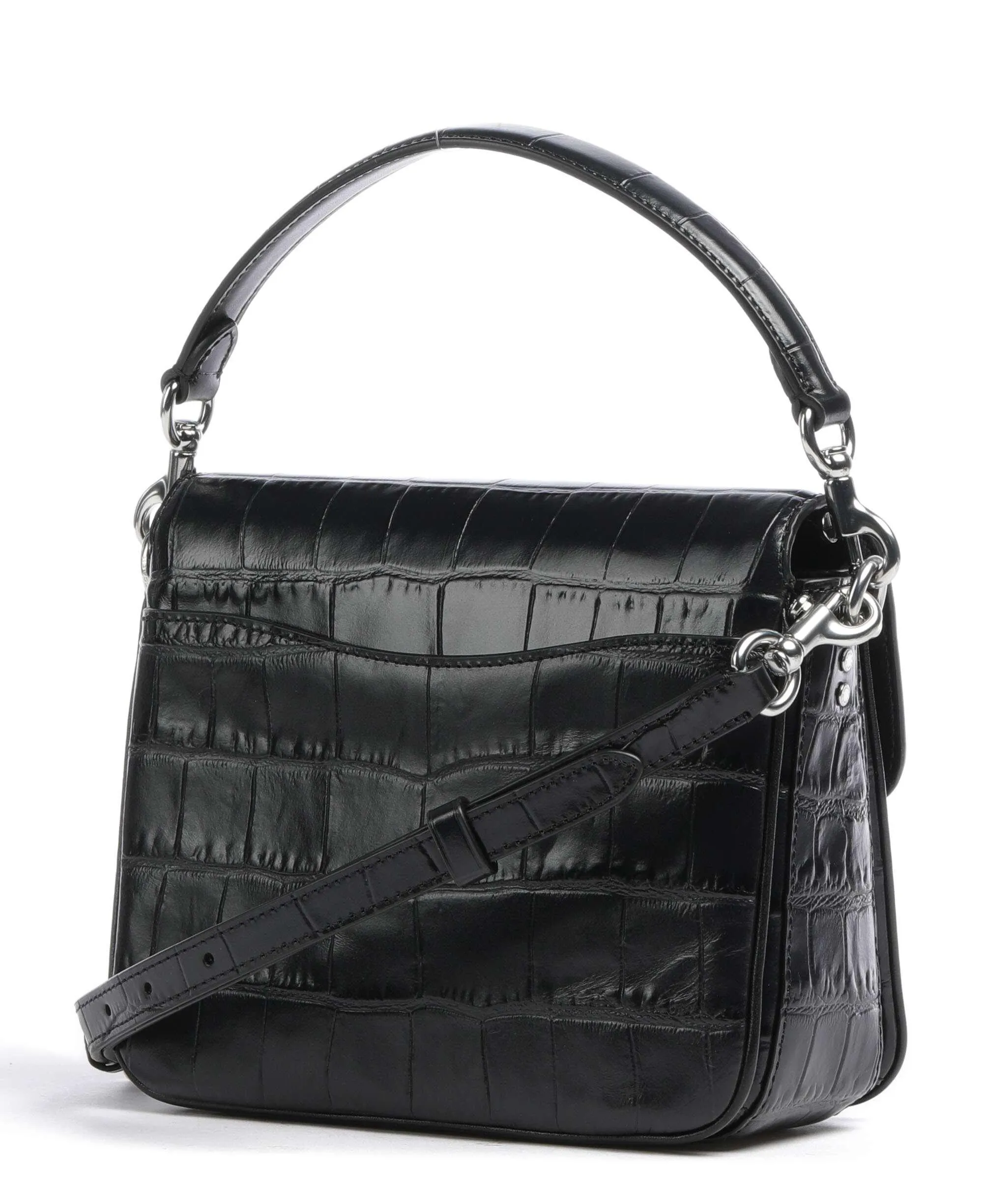  Coach Cassie 19 Borsa a mano pelle in rilievo nero  