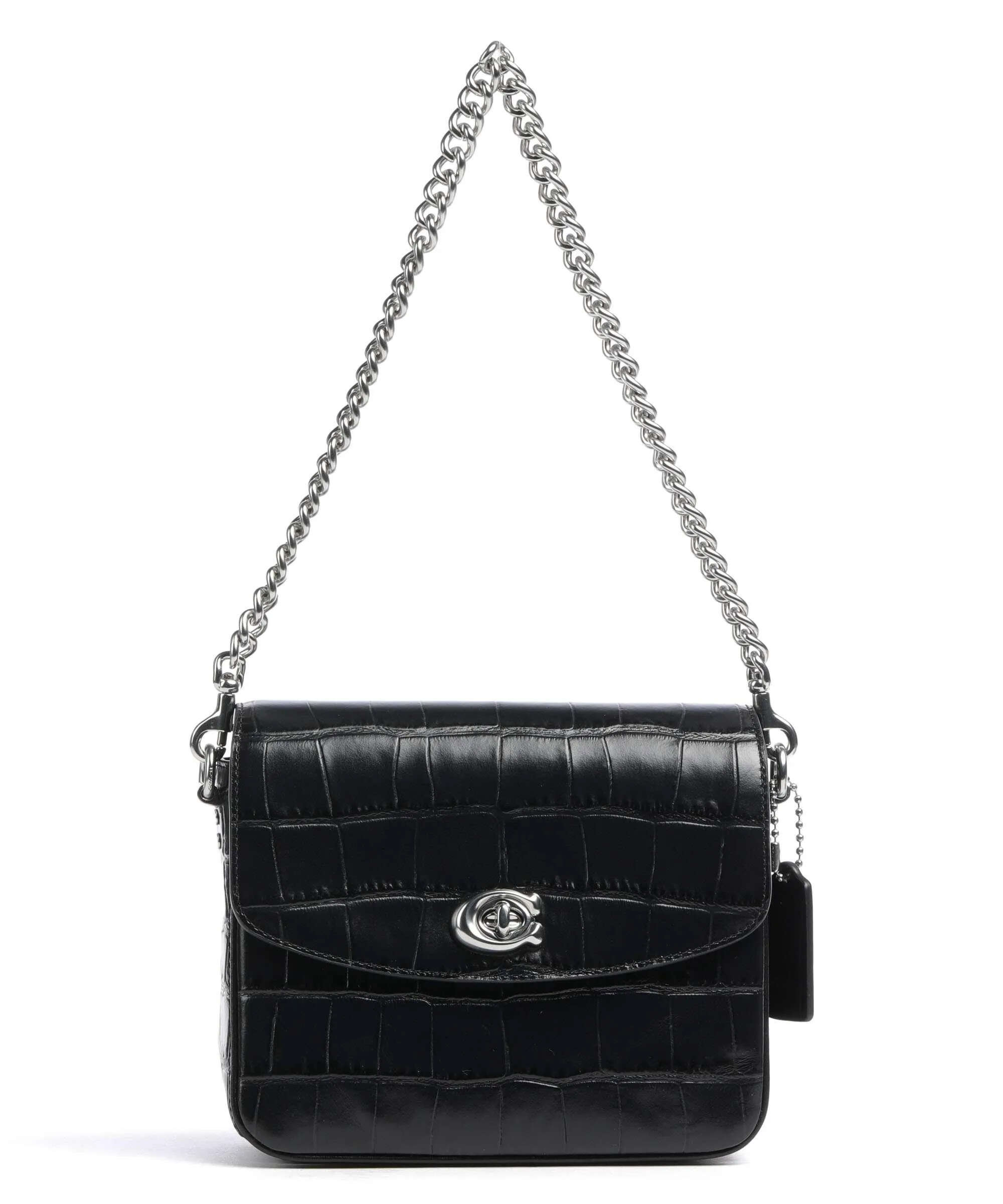  Coach Cassie 19 Borsa a mano pelle in rilievo nero  