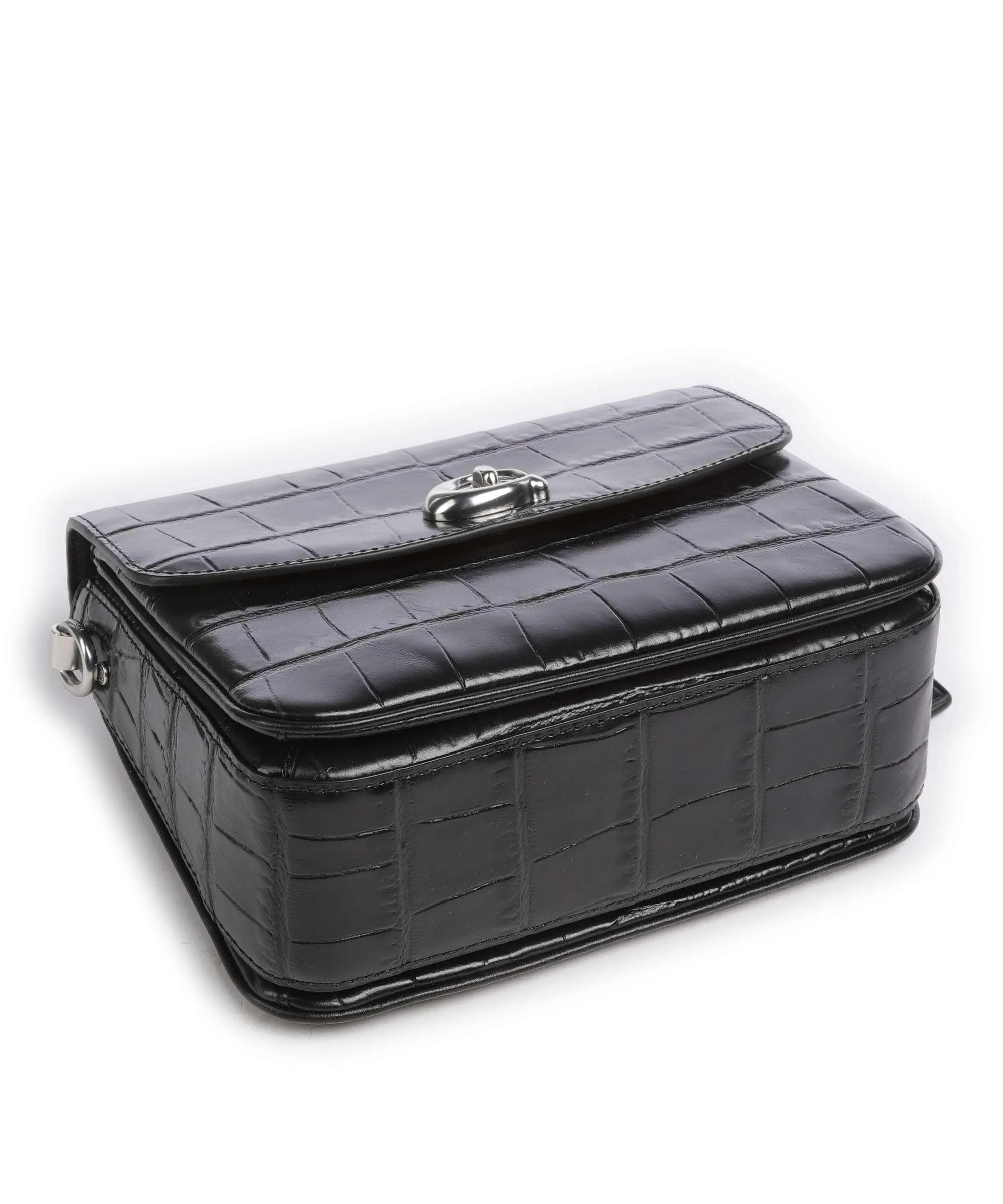  Coach Cassie 19 Borsa a mano pelle in rilievo nero  