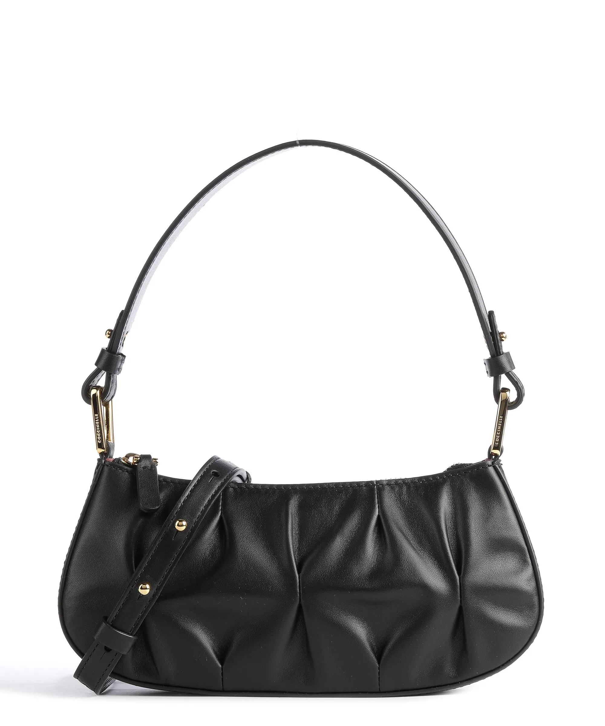  Coccinelle Merveille Goodie Borsa a spalla pelle a grana fine nero  