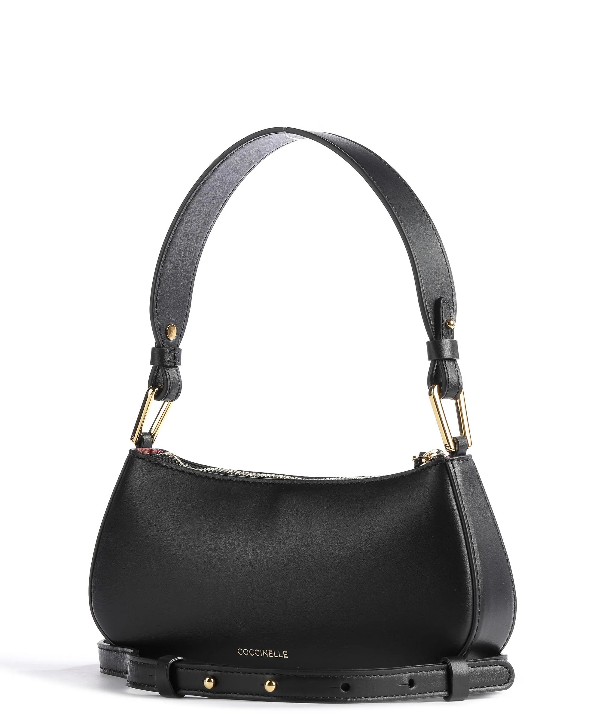  Coccinelle Merveille Goodie Borsa a spalla pelle a grana fine nero  