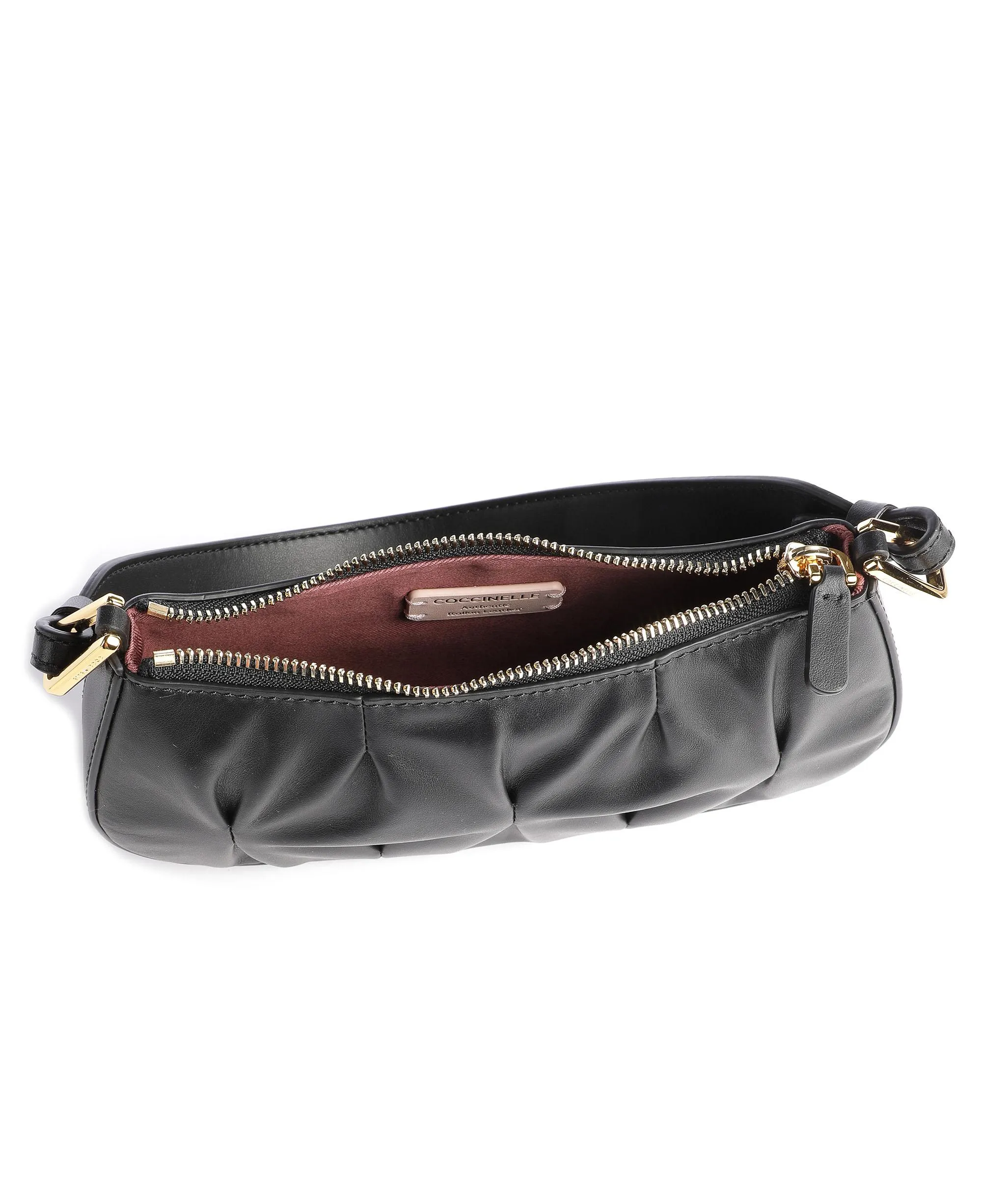  Coccinelle Merveille Goodie Borsa a spalla pelle a grana fine nero  