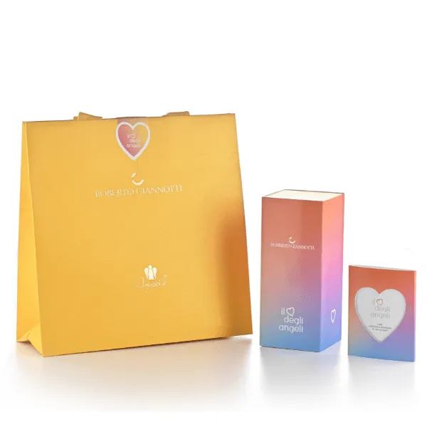 Collana con ciondolo cuore smaltato fucsia e rutenio