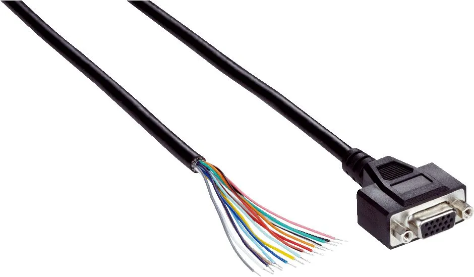 Connettore e cavo SICK 15 cond. D-Sub 15 Pin Femmina / Senza terminazione, L. 2m