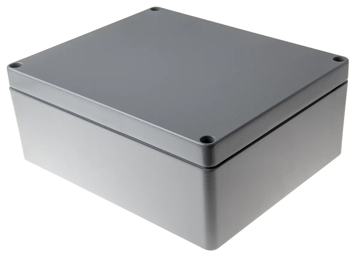 Contenitore Fibox in Alluminio 280 x 230 x 110mm, col. Grigio, IP68