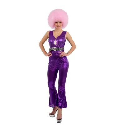 Costume tuta disco dance viola T.U. (S-M)