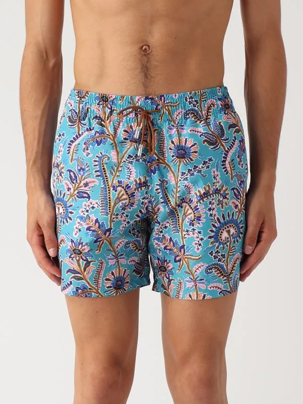 Costume uomo Etro con stampa floreale Turchese