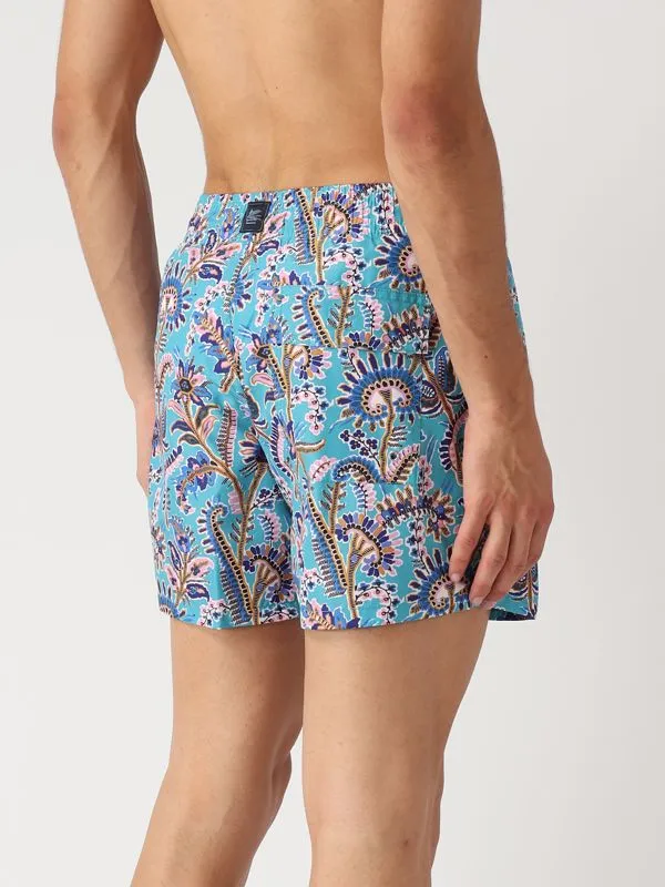 Costume uomo Etro con stampa floreale Turchese