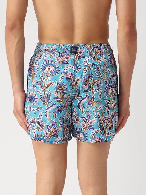 Costume uomo Etro con stampa floreale Turchese