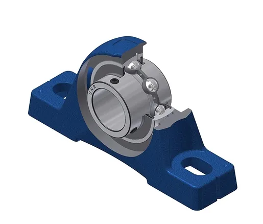 Cuscinetto flangiato SNR, 2 fori di montaggio, Ø int 40mm, in Fusione grigia