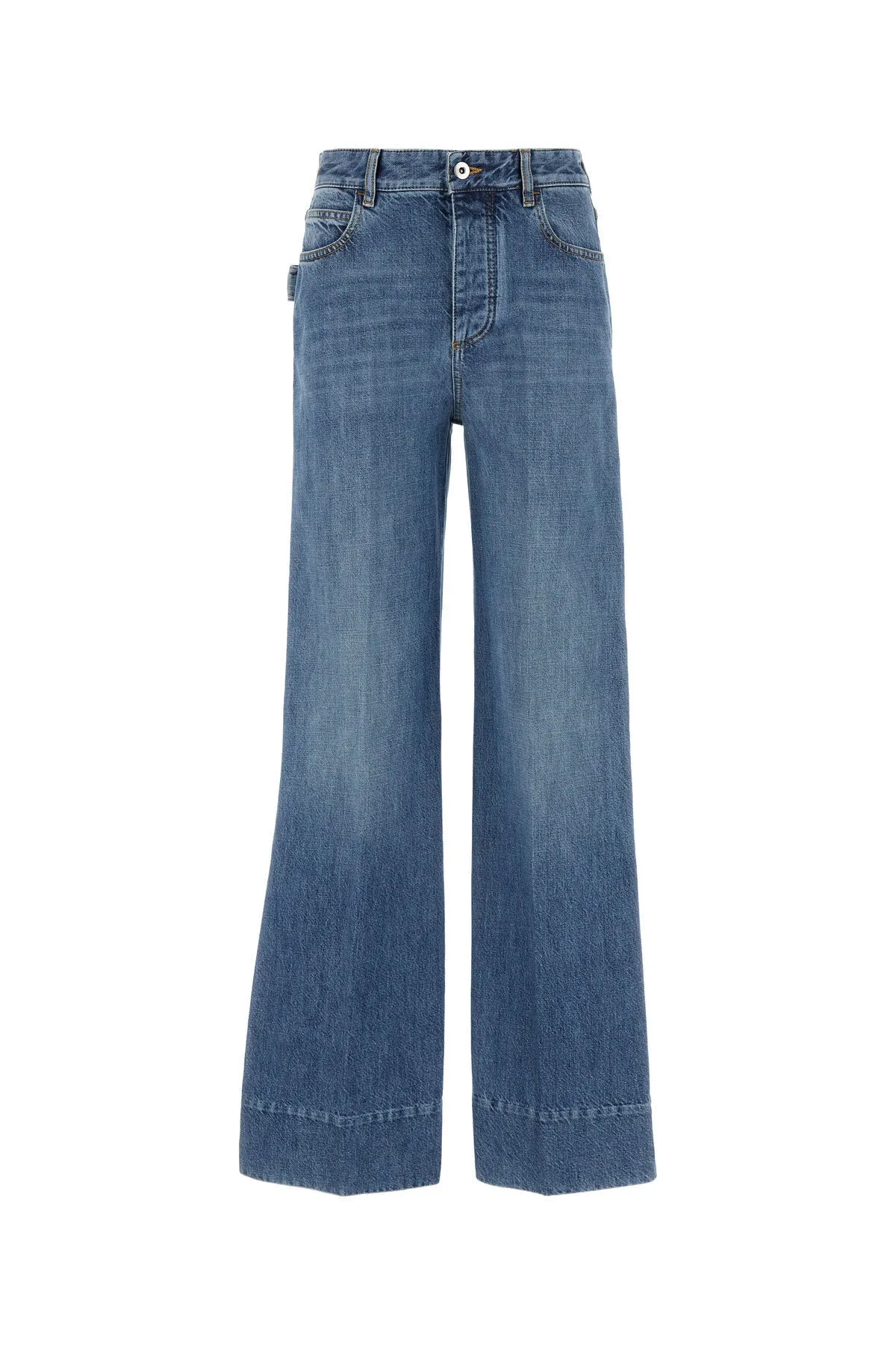 Denim wide-leg jeans    