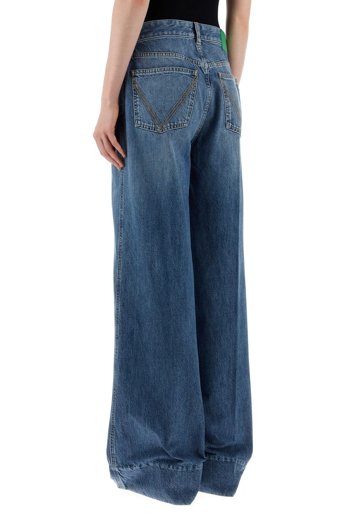 Denim wide-leg jeans    