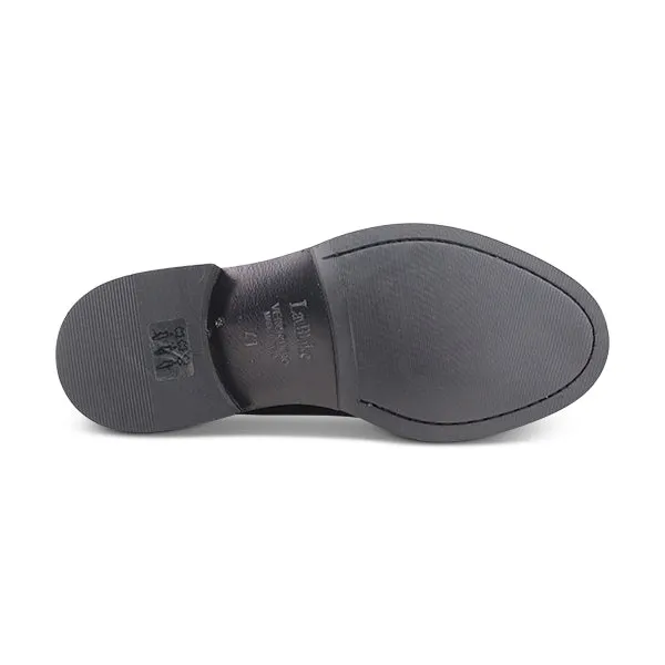 Derby blu in pelle abrasivatoa
