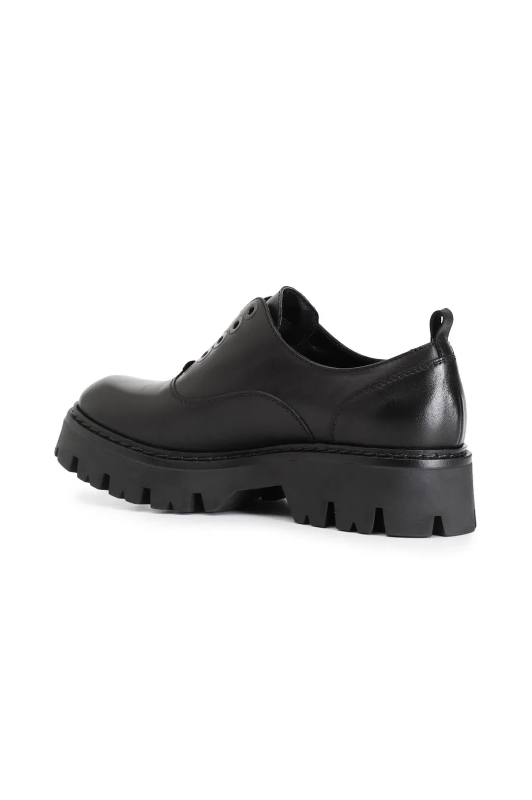 derby donna in pelle nero