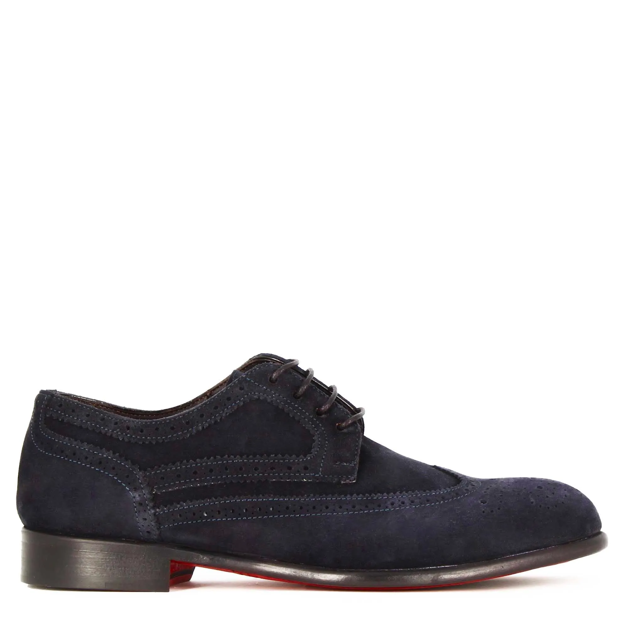 Derby elegante da uomo in pelle scamosciata colore blu