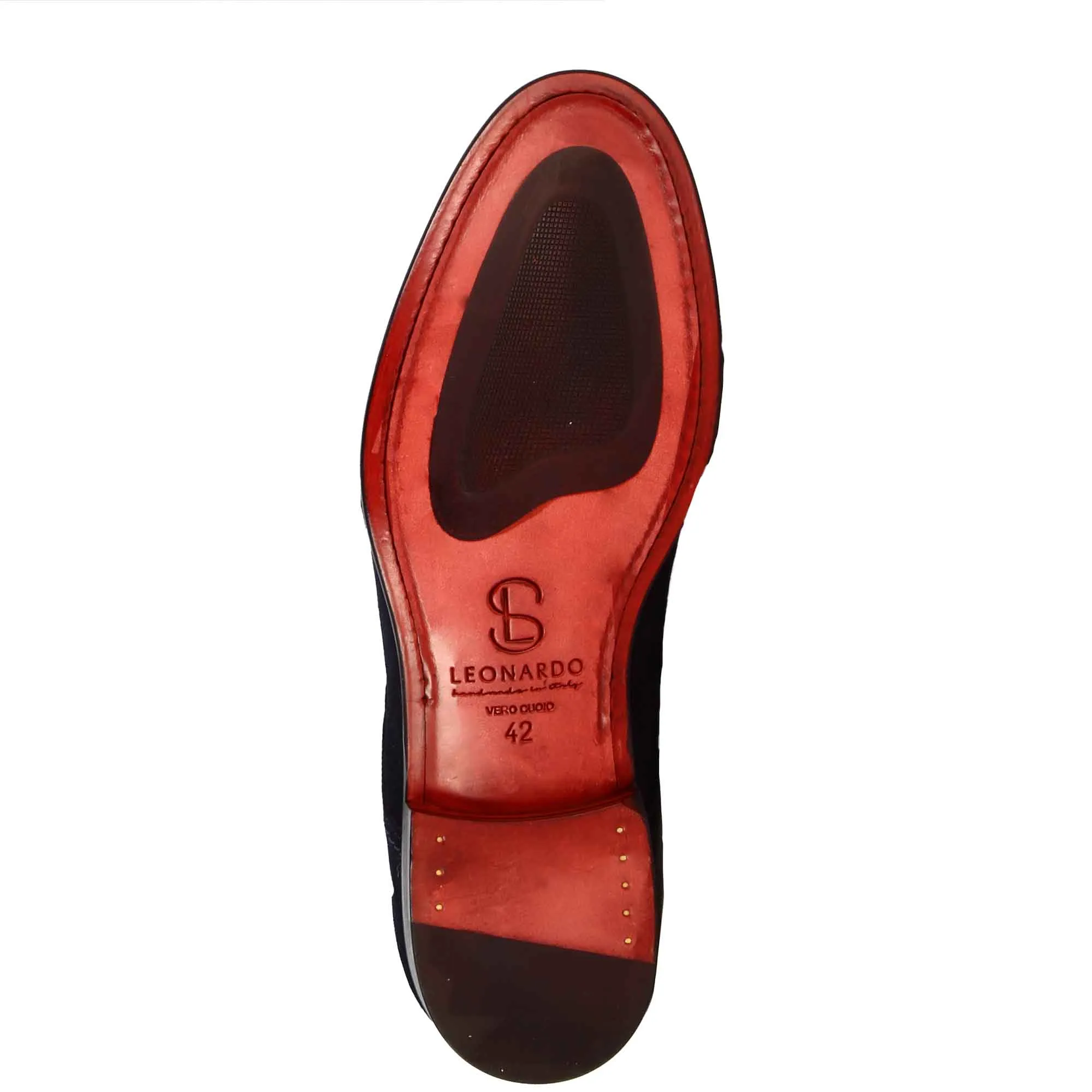 Derby elegante da uomo in pelle scamosciata colore blu