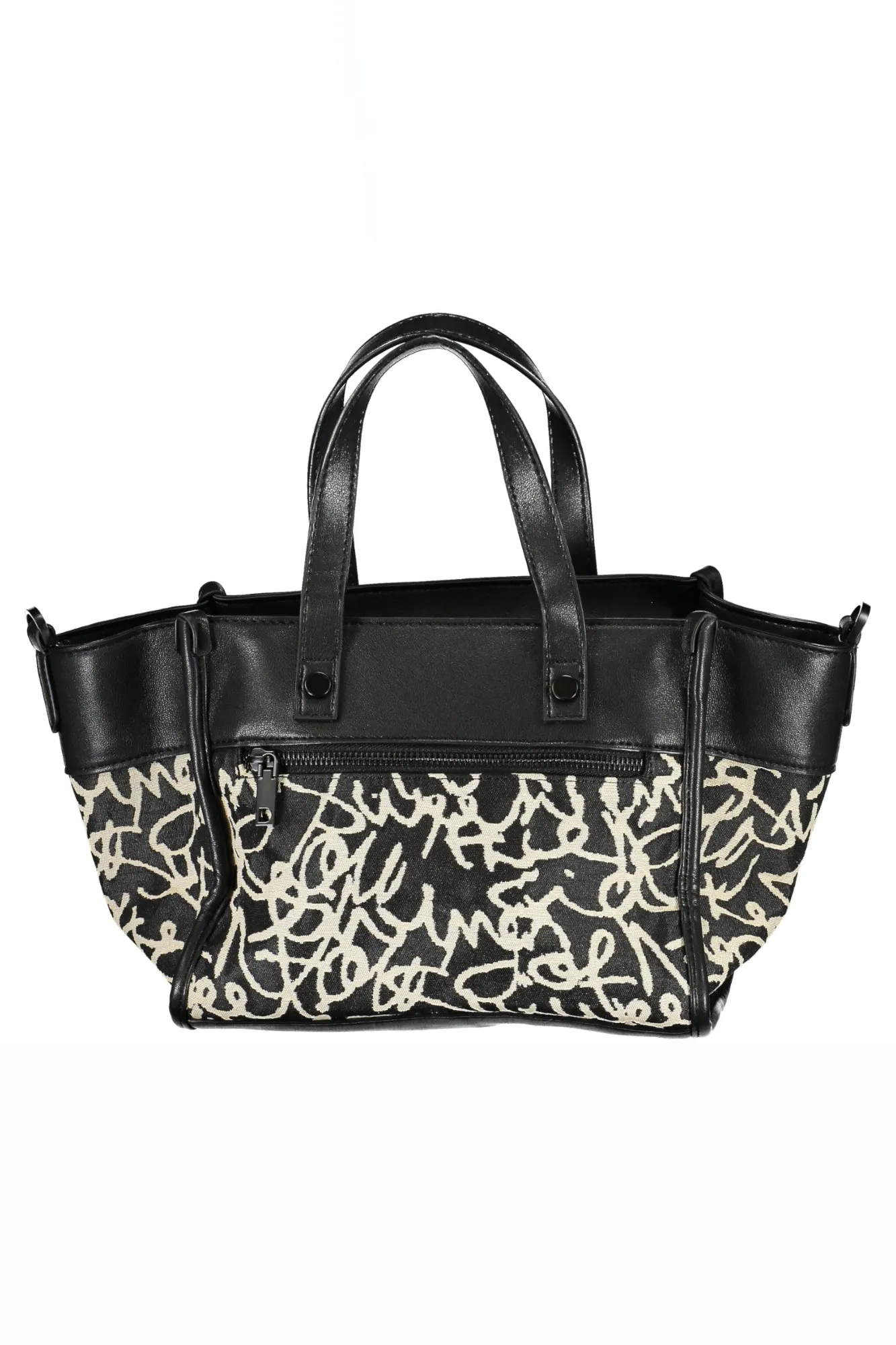 Desigual borsa  nero tela testo  