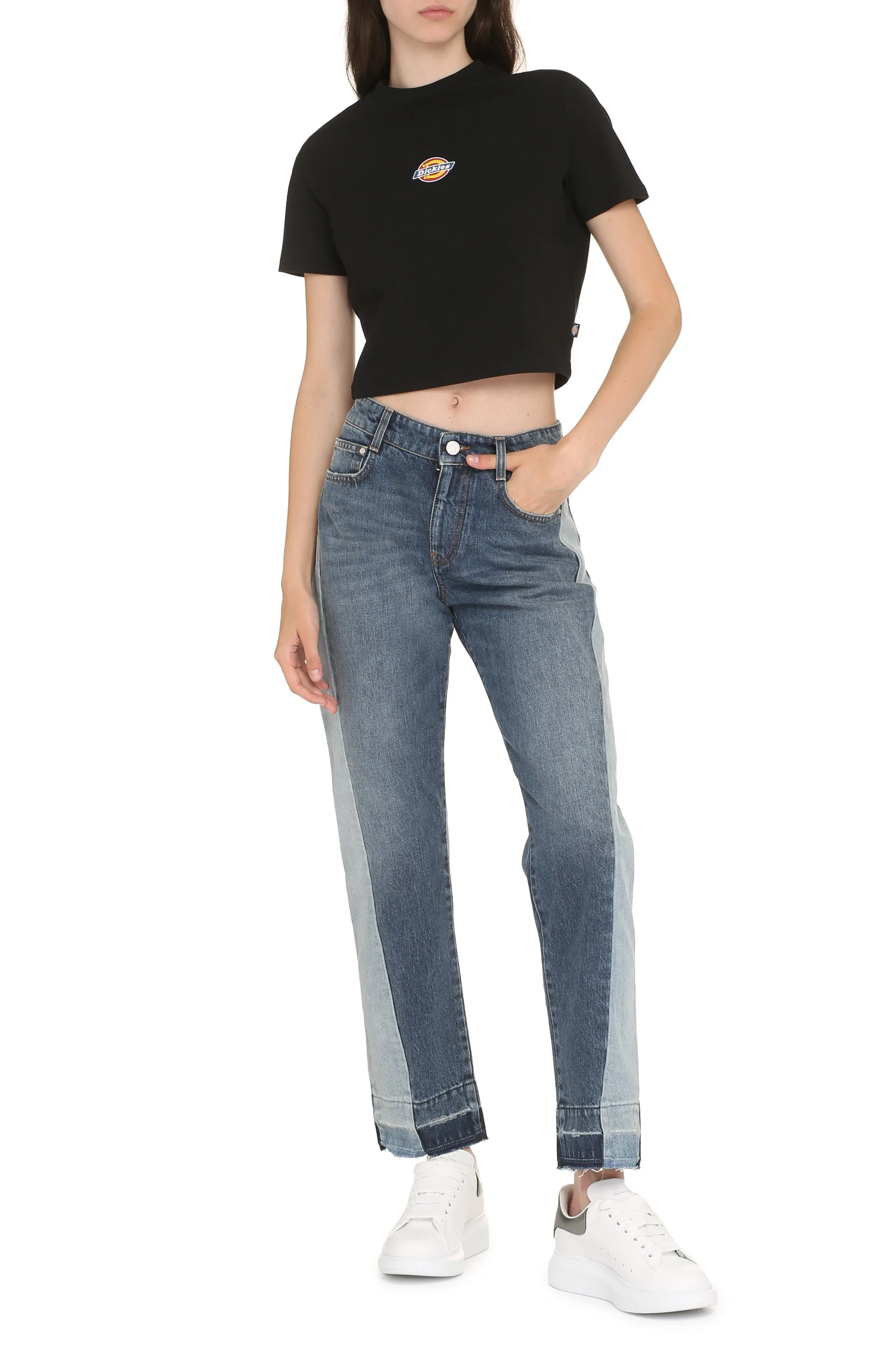 Dickies T-shirt crop Maple Valley con logo