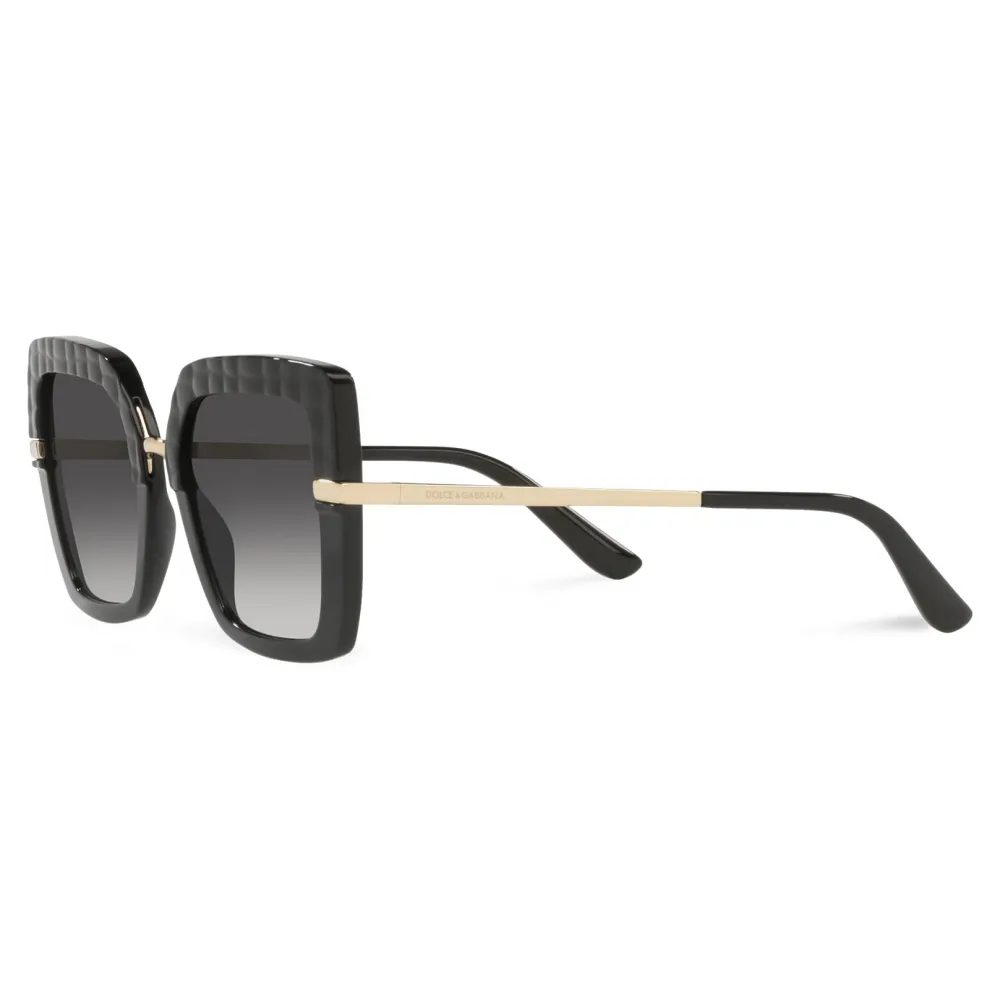 Dolce & Gabbana - Occhiale da Sole Half Print - Nero - Dolce & Gabbana Eyewear