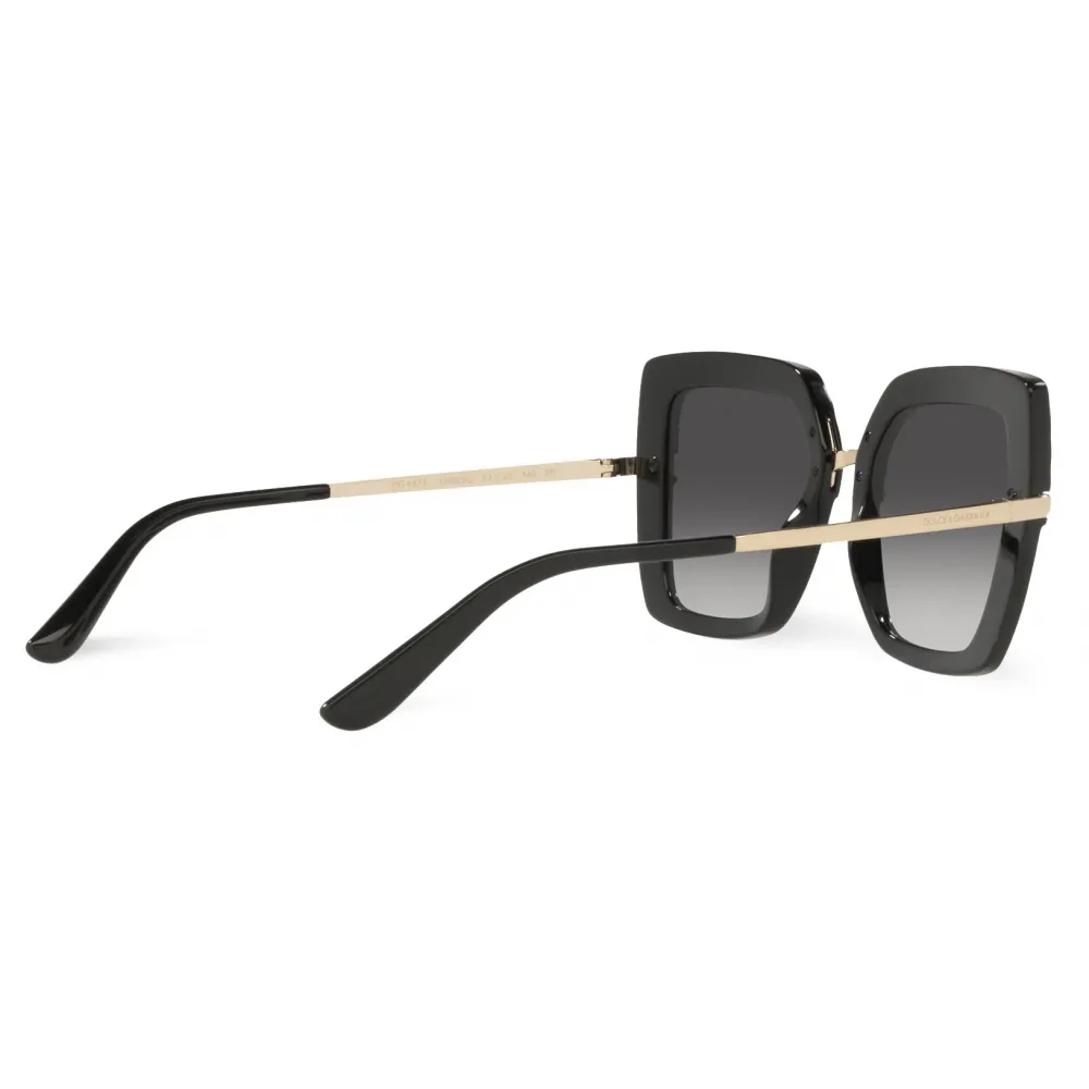 Dolce & Gabbana - Occhiale da Sole Half Print - Nero - Dolce & Gabbana Eyewear