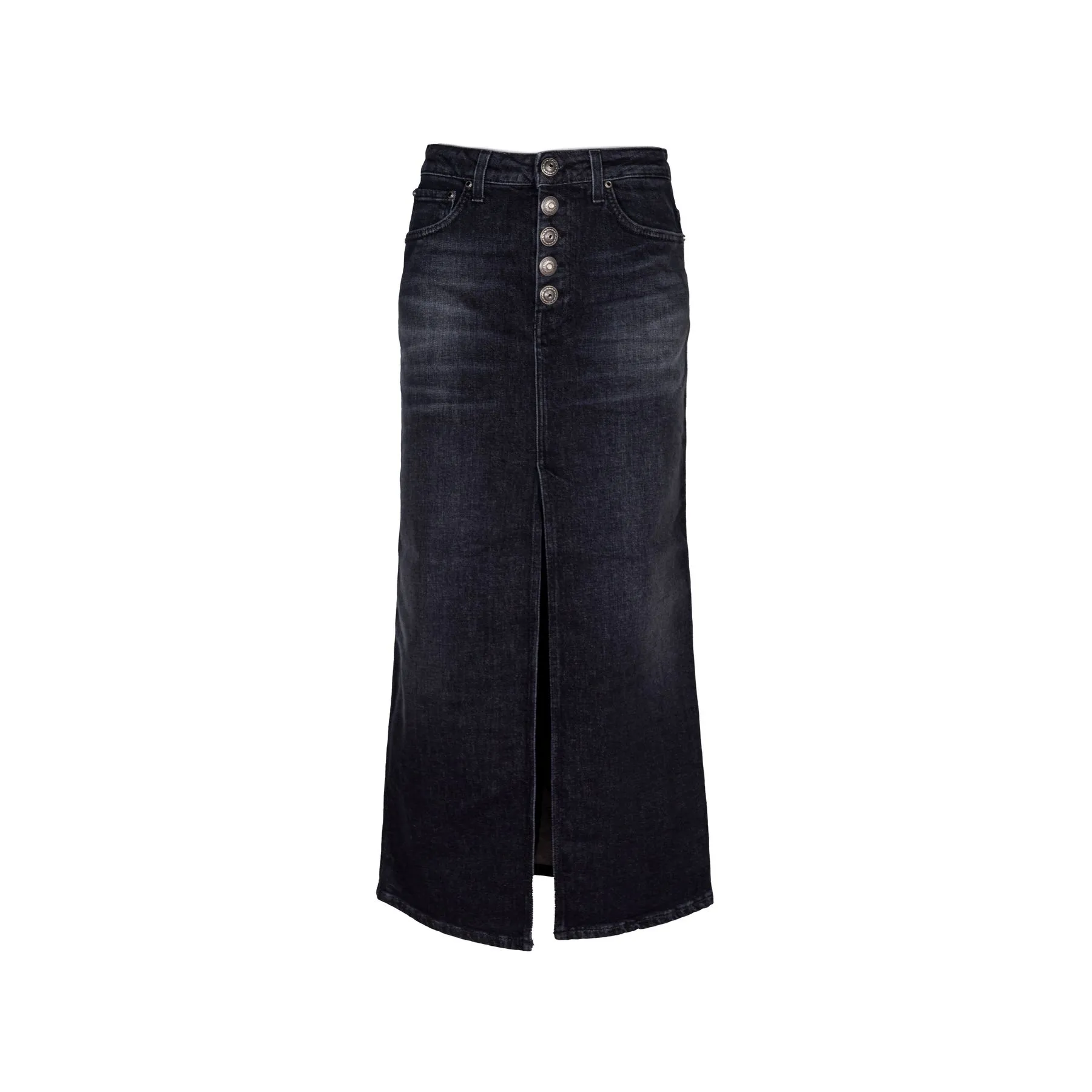 DONDUP GONNA DENIM BOTTONE GIOIELLO 