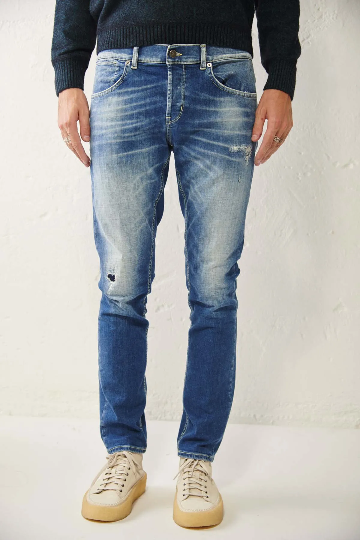 DONDUP Jeans Slim TRAVIS blu lavaggio medio