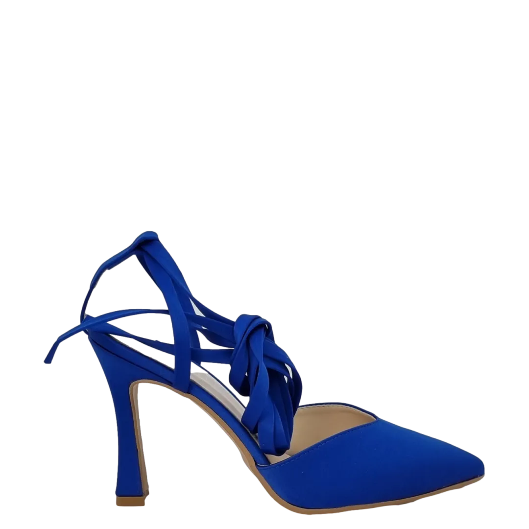 Décolleté mignon raso bluette alla schiava