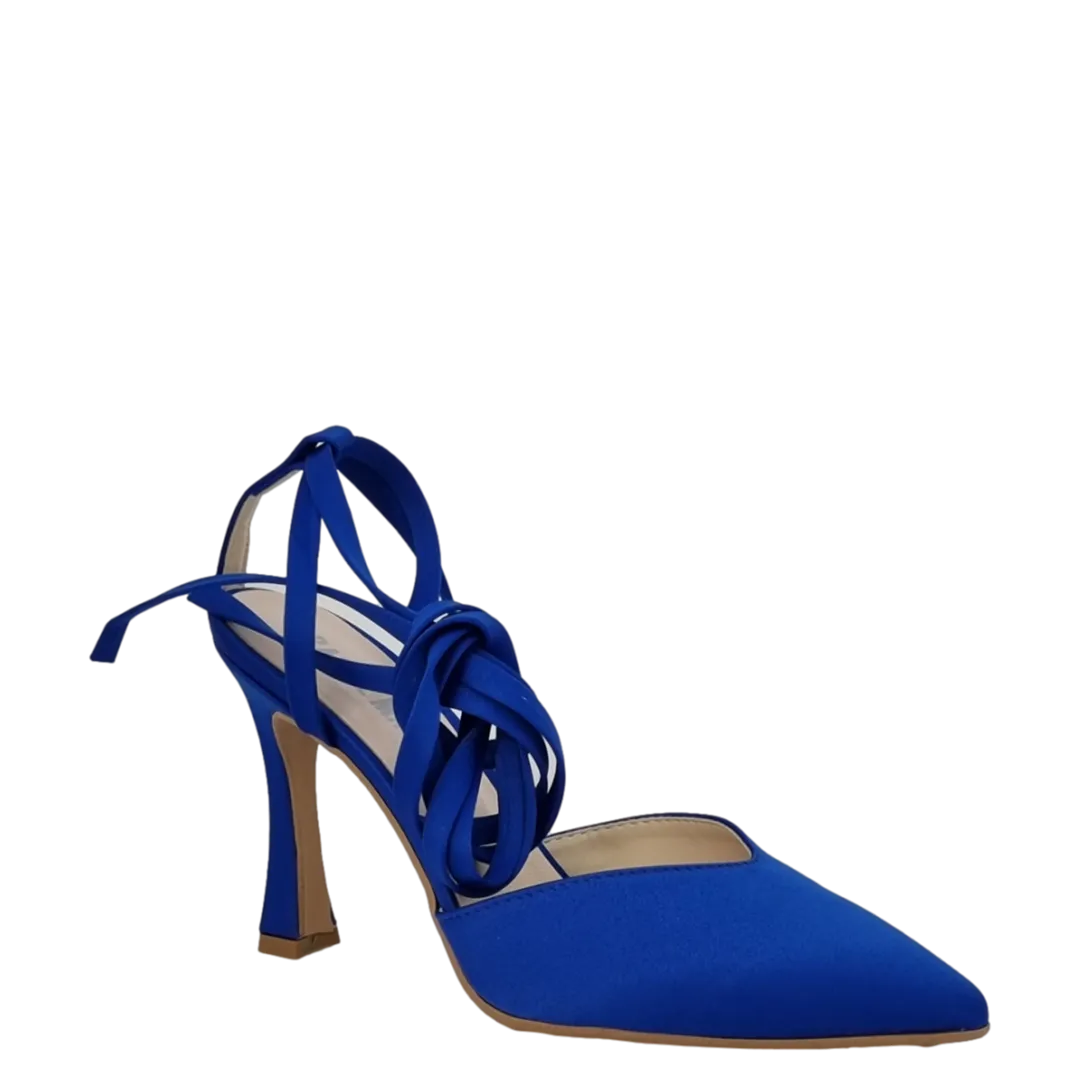Décolleté mignon raso bluette alla schiava