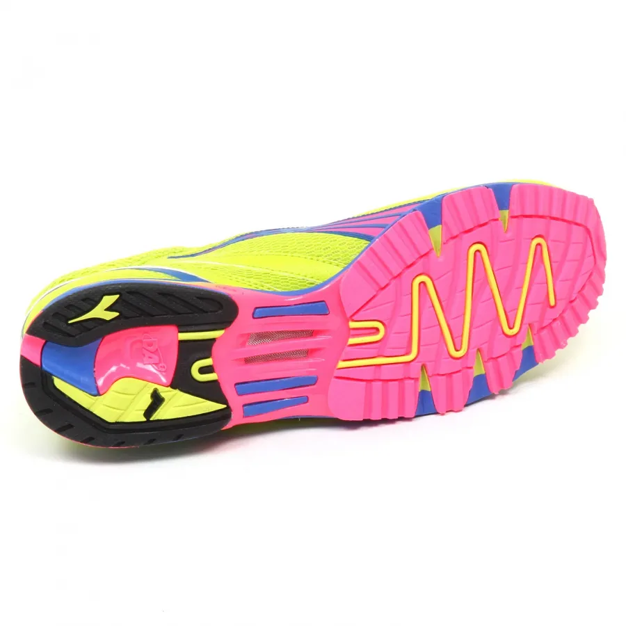 E5266 sneaker uomo fluo green DIADORA MYTHOS RACER AX scarpe shoe man