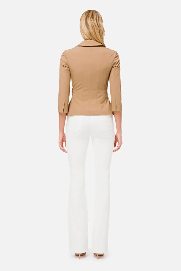 ELISABETTA FRANCHI Giacca con revers e maxi fiocco