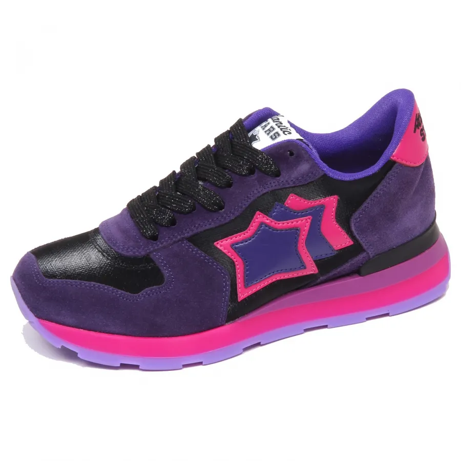 F3664 sneaker donna purple/black ATLANTIC STARS VEGA scarpe shoe woman
